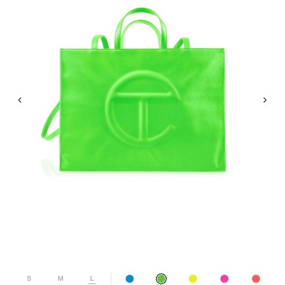 New with tags in Sealed bag Telfar highlighter green - Picture 1 of 4